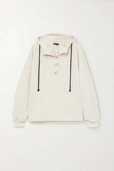 Shop The Range Contra Cotton-blend Terry Hoodie In White