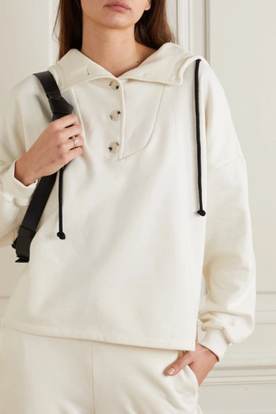 Shop The Range Contra Cotton-blend Terry Hoodie In White