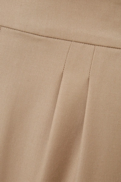 Shop Aaizél Net Sustain Wool-blend Wide-leg Pants In Beige