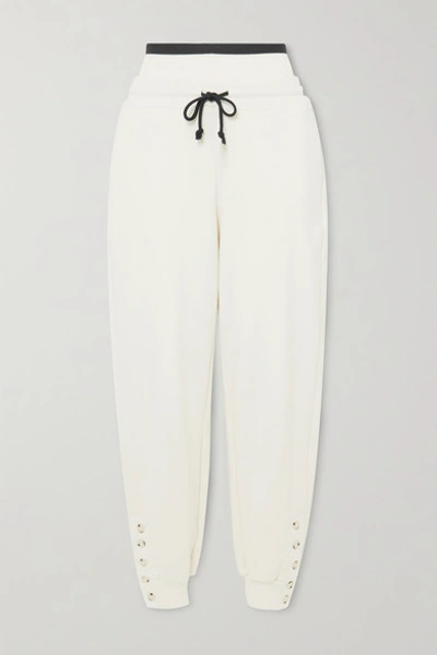 Shop The Range Contra Cotton-blend Terry Track Pants In White