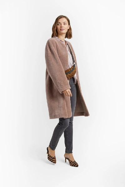 Shop Rebecca Minkoff Mara Coat In Mauve