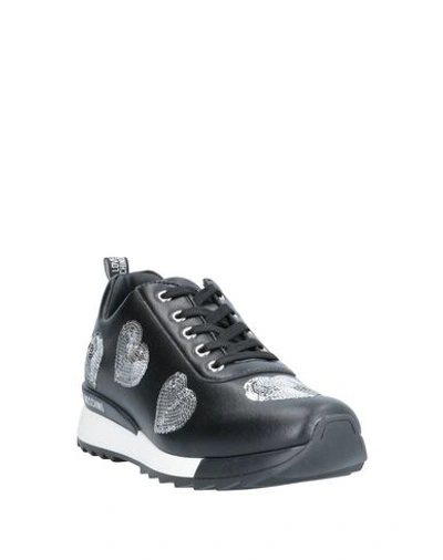 Shop Love Moschino Woman Sneakers Black Size 8 Textile Fibers