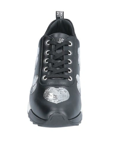 Shop Love Moschino Woman Sneakers Black Size 8 Textile Fibers