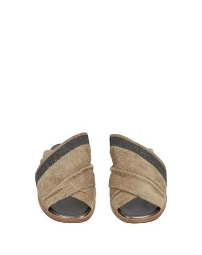 Shop Brunello Cucinelli Sandals In Khaki