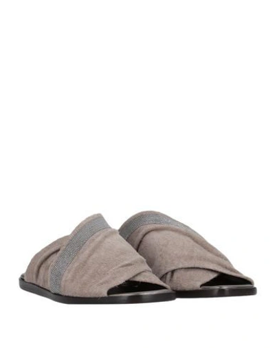 Shop Brunello Cucinelli Sandals In Grey