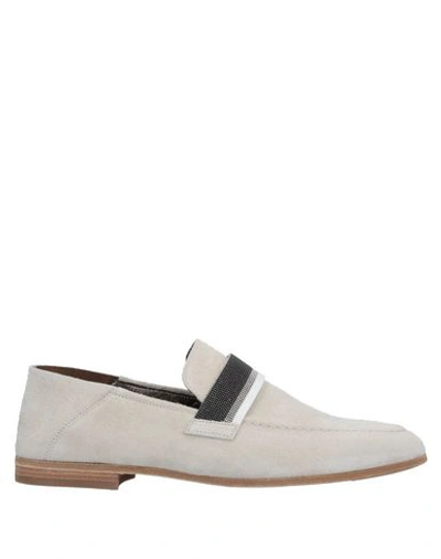 Shop Brunello Cucinelli Loafers In Ivory
