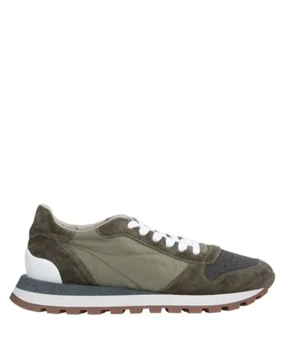 Shop Brunello Cucinelli Sneakers In Military Green