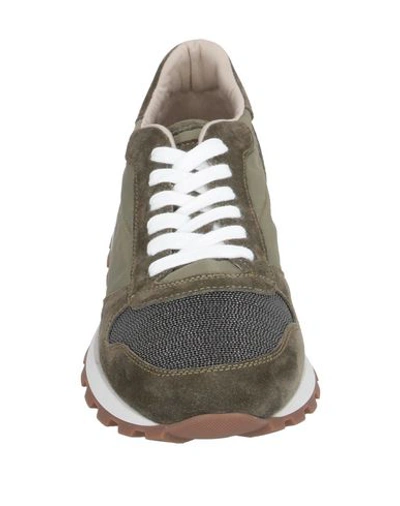 Shop Brunello Cucinelli Sneakers In Military Green