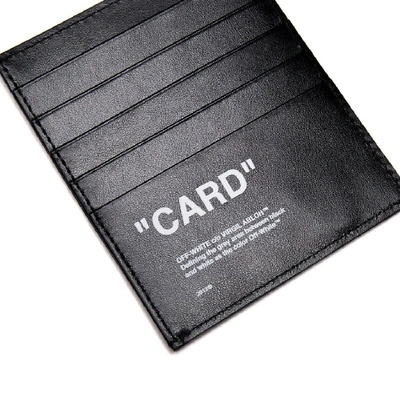 Shop Off-white Quote Cardholder In Black