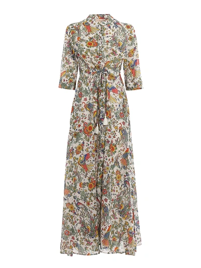 Shop Tory Burch Floral Cotton Maxi Dress In Multicolour