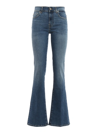 Shop 7 For All Mankind Faded Bootcut Jeans In Medium Wash
