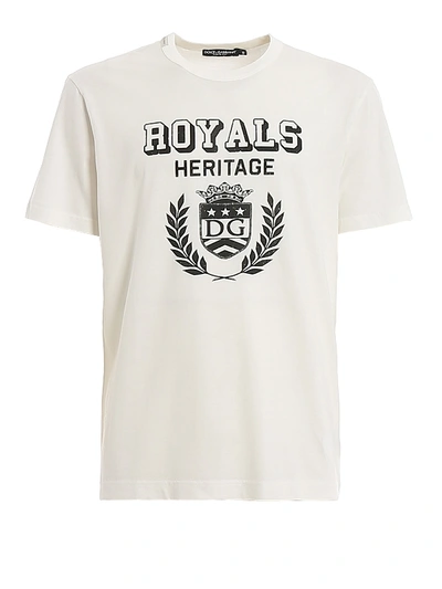 Shop Dolce & Gabbana Royals T-shirt In White