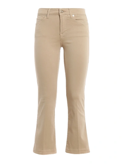 Shop 7 For All Mankind The Ankle Flare Jeans In Beige