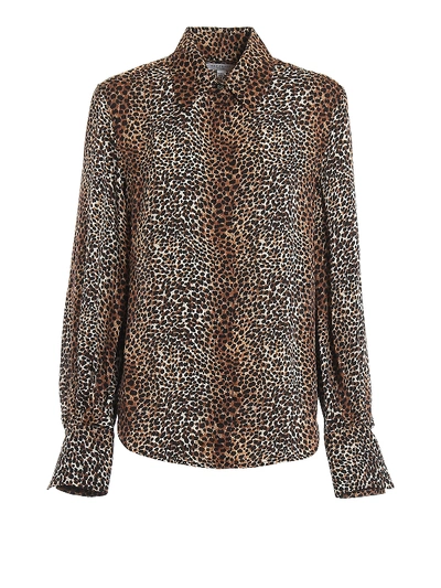 Shop Equipment Didina Animal Print Shirt In Brown