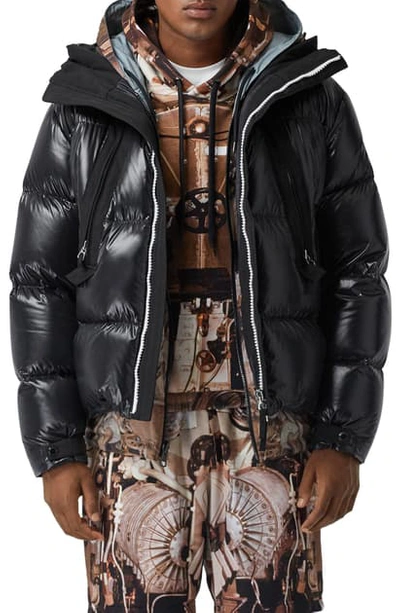 Shop Burberry Desford Puffer Jacket In Black