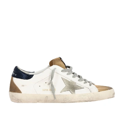 Shop Golden Goose Superstar Sneakers In Leather With Suede Star In White