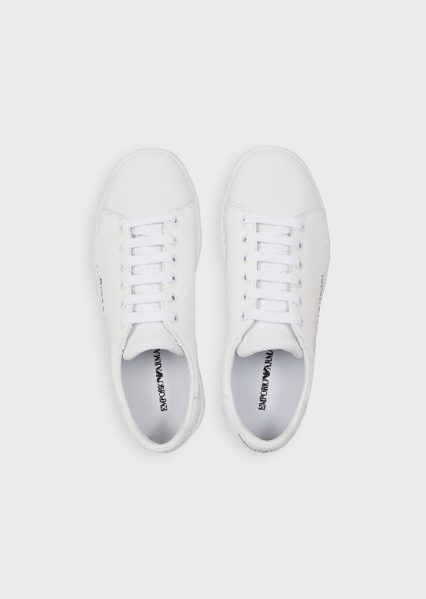 white armani sneakers