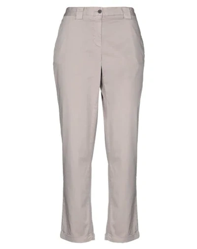 Shop Myths Casual Pants In Dove Grey