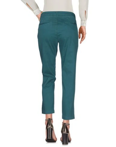Shop Liu •jo Woman Pants Emerald Green Size 25 Cotton, Elastane