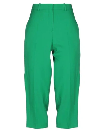 Shop Jil Sander Cropped Pants & Culottes In Green