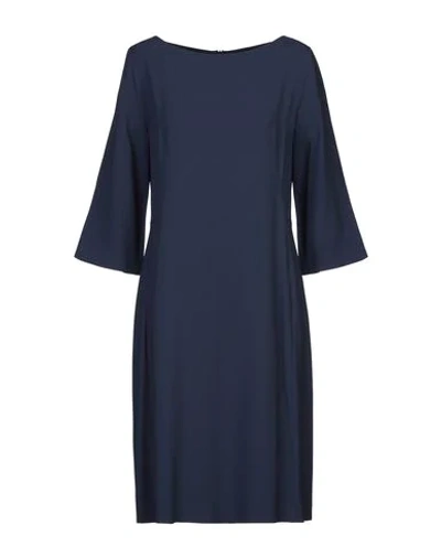 Shop Antonelli Short Dresses In Dark Blue