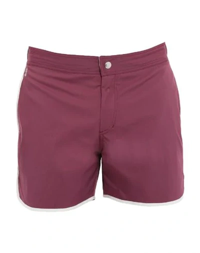 Shop Brunello Cucinelli Swim Shorts In Deep Purple