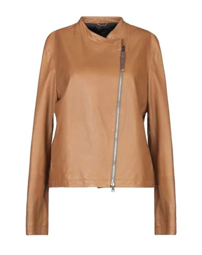 Shop Brunello Cucinelli Biker Jacket In Brown