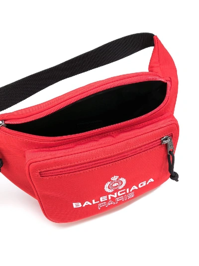 Shop Balenciaga Paris Explorer Belt Bag Bright Red