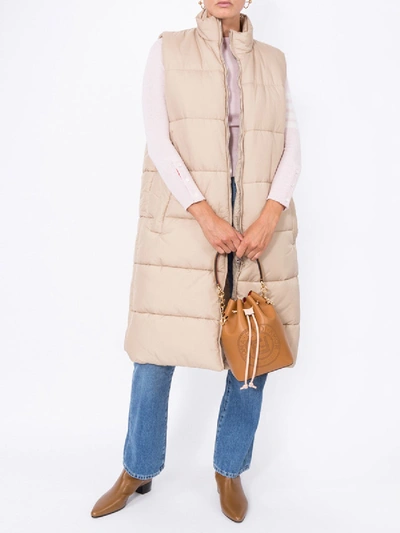 Shop Jw Anderson Sleeveless Puffer Coat In Neutral