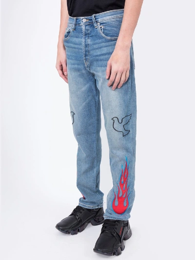 Shop Lost Daze Dove Flame Jeans In Blue