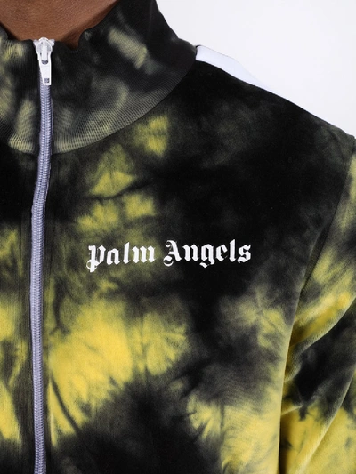 Shop Palm Angels Tie-dye Track Jacket Yellow