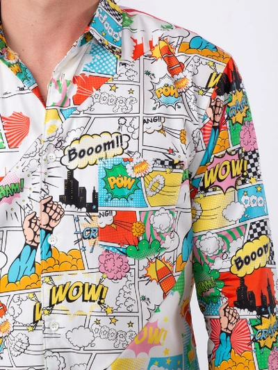Shop Comme Des Garçons Shirt Comic Book Print Shirt In Multicolor