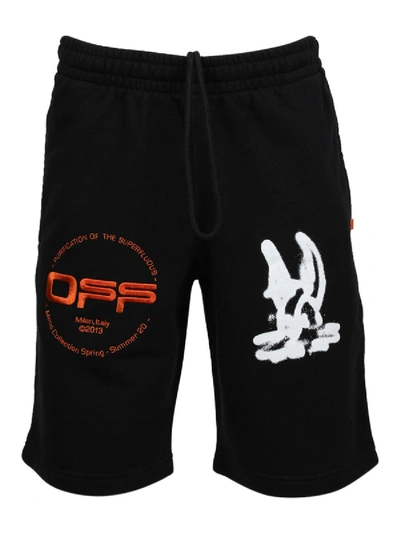 Shop Off-white Cartoon Sweatshorts In Black