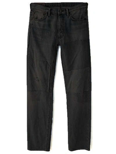 Shop Acne Studios Black 1996 Patch Jeans