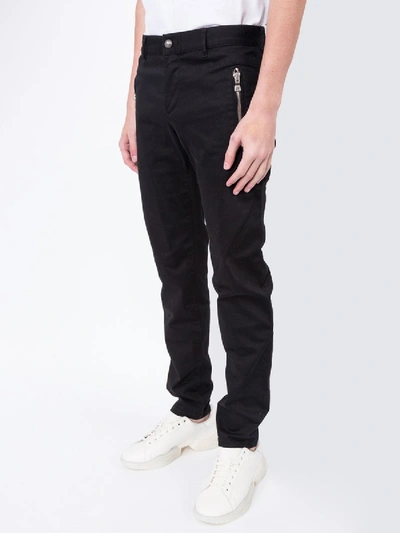 Shop Balmain Black Pocket Zip Jeans