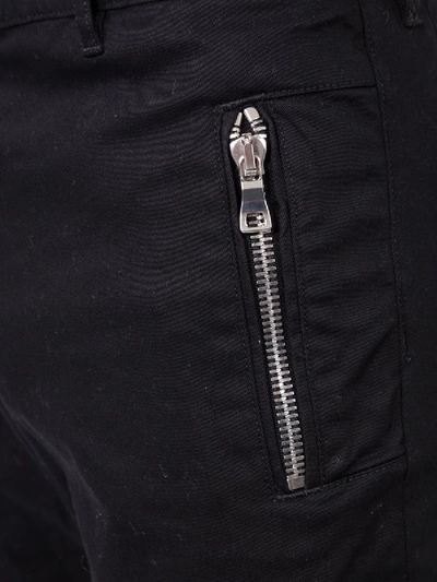 Shop Balmain Black Pocket Zip Jeans
