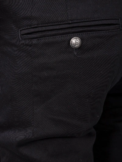 Shop Balmain Black Pocket Zip Jeans