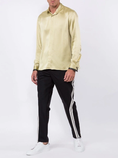 Shop Haider Ackermann Yellow Contrast Cuff Shirt