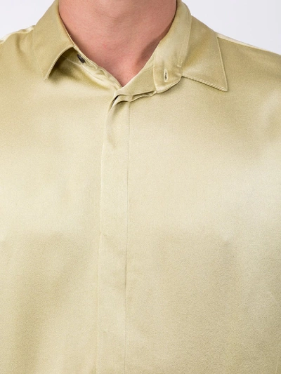 Shop Haider Ackermann Yellow Contrast Cuff Shirt