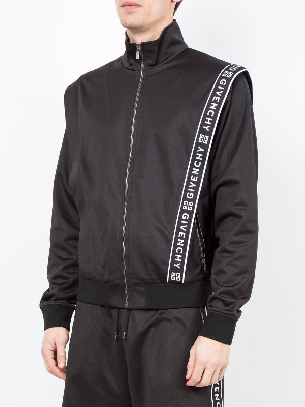 Givenchy Logo Print Jacket In Black | ModeSens