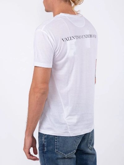 Shop Valentino Skull Go V Logo T-shirt White