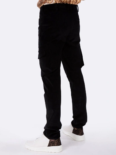 Shop Neil Barrett Black Skinny Corduroy Trousers