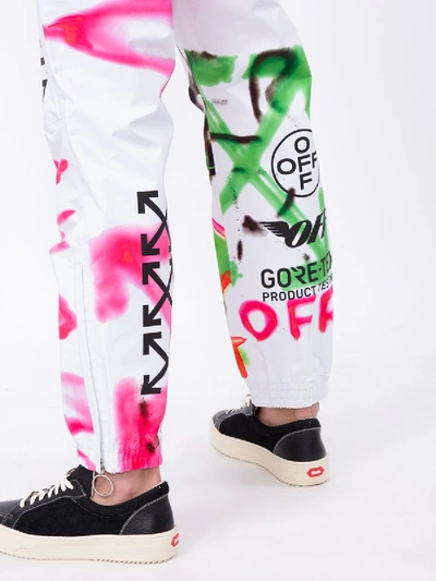 Shop Off-white X Gore-tex Graffiti Pants In Multicolor