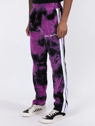 Shop Palm Angels Tie-dye Track Pants Purple