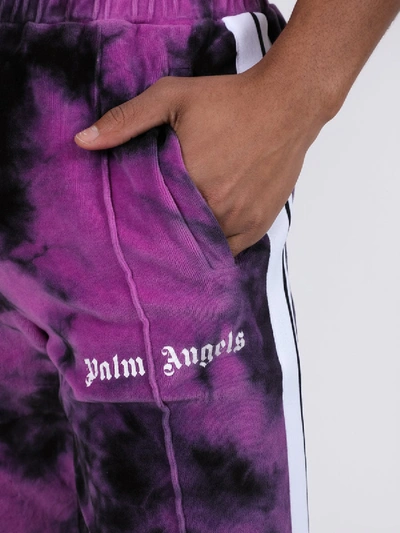 Shop Palm Angels Tie-dye Track Pants Purple