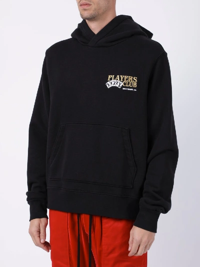 Shop Amiri Players Club Hoodie In Black