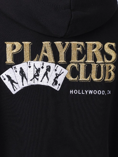 Shop Amiri Players Club Hoodie In Black