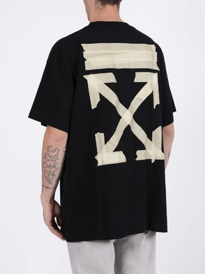 Shop Off-white Tape Arrow T-shirt Black