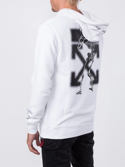 Shop Off-white X Undercover Skeleton And Apple Reversable Hoodie White