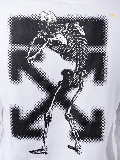 Shop Off-white X Undercover Skeleton And Apple Reversable Hoodie White